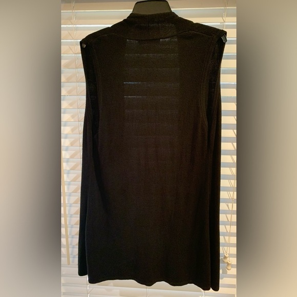 Allison Daley Black Long Sweater Vest Size PM - Picture 2 of 6